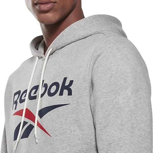 🆕Reebok Men's Training Essentials Graphic Sweatshirt, Medium -Medium Grey H. - Picture 2 of 6